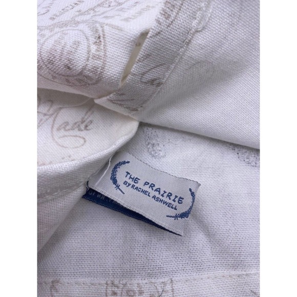 Rachel Ashwell The Prairie Tea Towel Scooter Floral Flowers French Script 28x20 - Picture 7 of 8